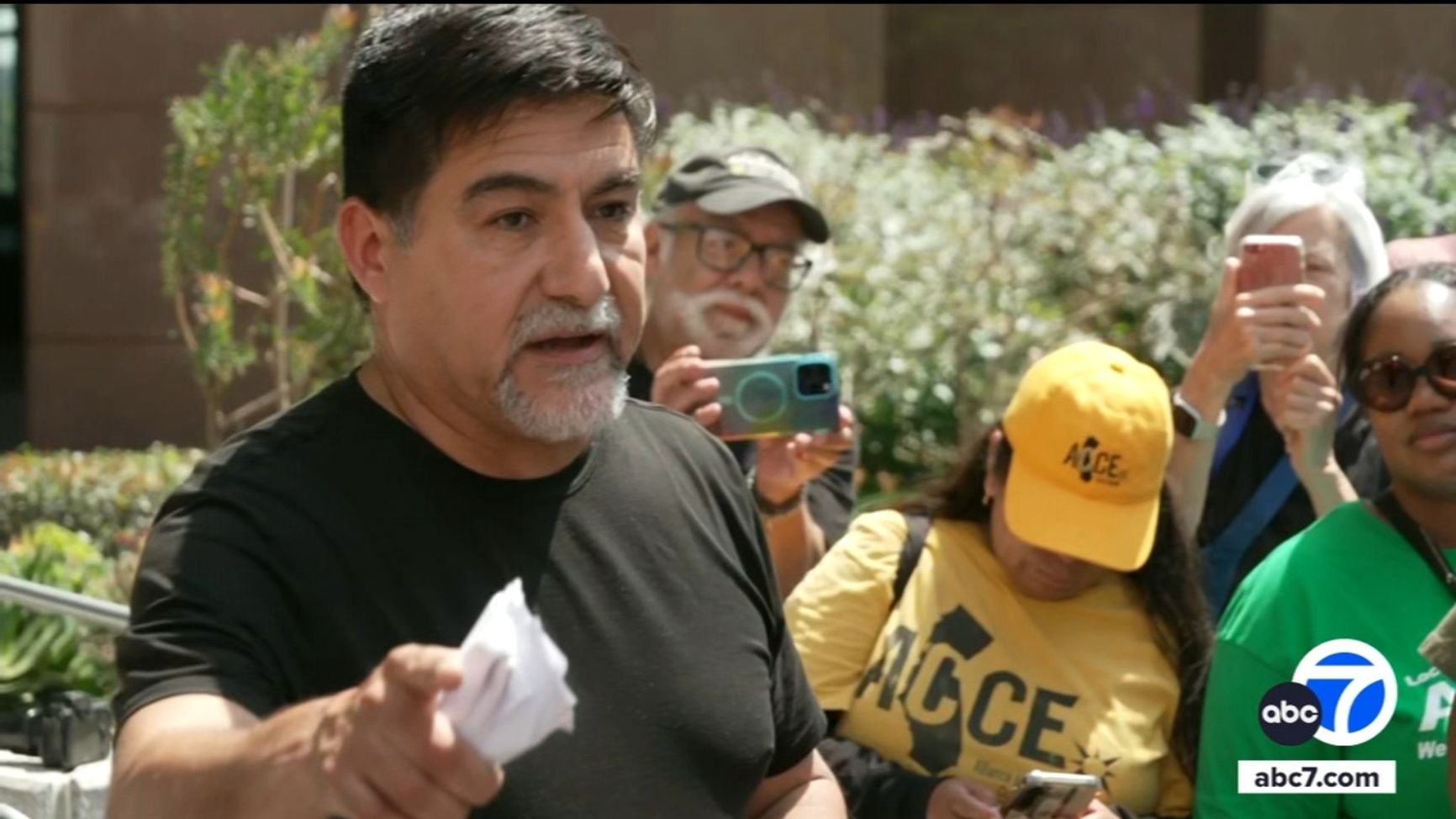 Union leader David Huerta after his release on June 9, 2025.