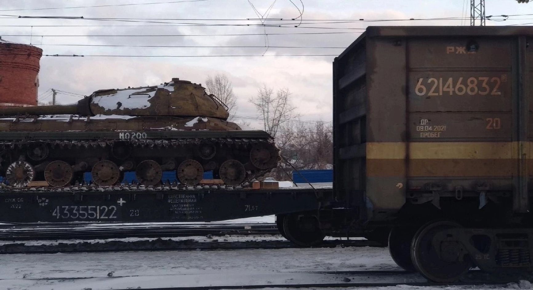 An IS-3 tank, which does not seem to be bound for Ukraine just as yet
